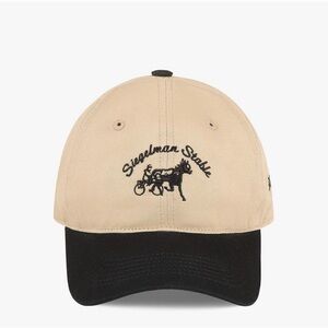 Siegelman Stable Beige and Black Cotton Baseball Cap